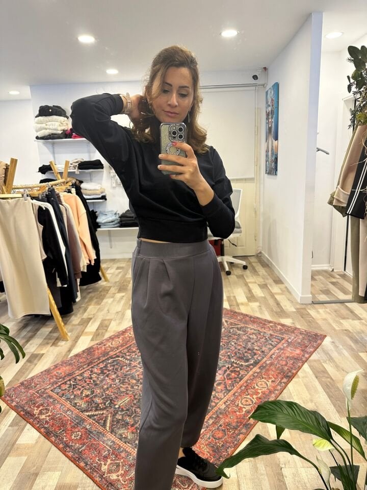 Yarasa Kol Boğazlı Kadın Sweat
