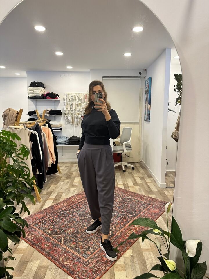 Yarasa Kol Boğazlı Kadın Sweat