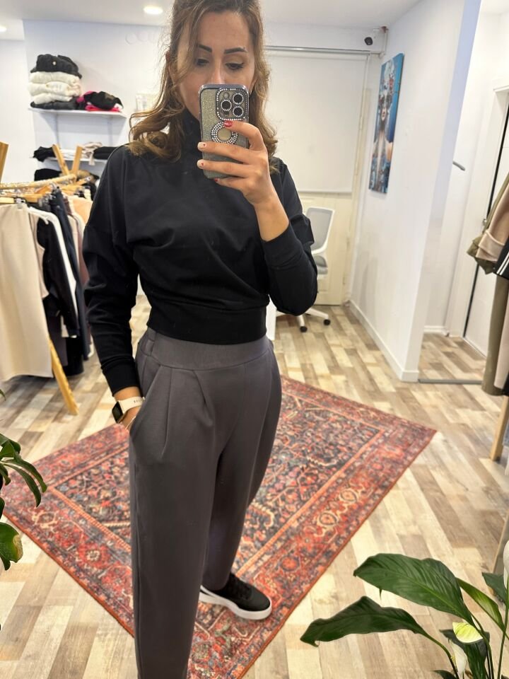 Yarasa Kol Boğazlı Kadın Sweat
