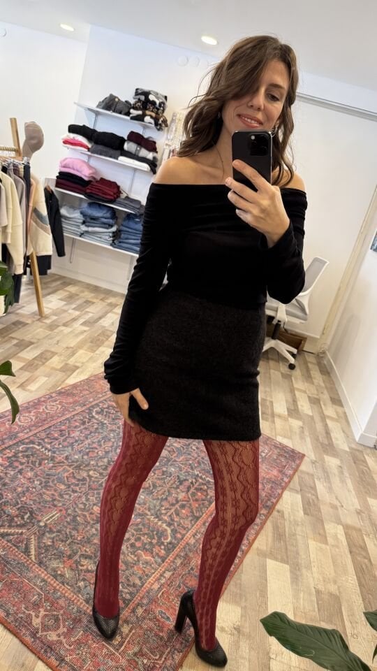Kaşe Astarlı Mini Siyah Etek